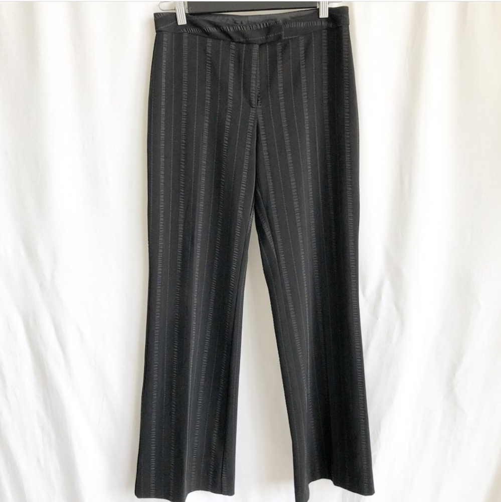 Joseph Ribkoff black wide leg stripe pants